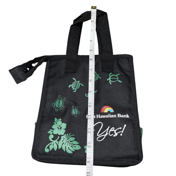 First Hawaiian Bank Insulated Lunch Tote Bag Turtle Flowers Hawaii 10x9 Picnic - Picture 4 of 6